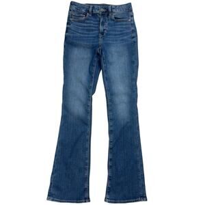 American Eagle Jeans Womens 6 Hi-Rise Skinny Kick Blue Bootcut Cowgirl Festival
